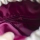 Beżowa listonoszka z kominem z plecionki i weluru w kwiaty i koliberki – handmade