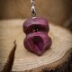 Naszyjnik oliwin – drewno amarant, Wood Pendant, biżuteria z drewna, minerał, kamień, dla niej, pirografia