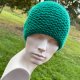 100% WOOL * ZIMOWA WEŁNIANA CZAPKA * ZIELONA NA PRAWO