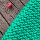 100% WOOL * ZIMOWA WEŁNIANA CZAPKA * ZIELONA NA PRAWO