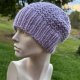 100% WOOL * ZIMOWA WEŁNIANA CZAPKA * jasny fiolet LILA