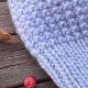100% WOOL * ZIMOWA WEŁNIANA CZAPKA * jasny fiolet LILA
