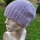 100% WOOL * ZIMOWA WEŁNIANA CZAPKA * jasny fiolet LILA