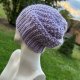 100% WOOL * ZIMOWA WEŁNIANA CZAPKA * jasny fiolet LILA
