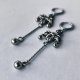 Kolczyki chainmaille ze stali chirurgicznej 7,7 cm gothic dark fairycore