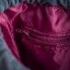 Ciemnoszara listonoszka z kominem z weluru w kwiaty i koliberki – handmade