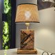 Lampa z drewna oliwnego i żywicy