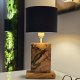 Lampa z drewna oliwnego i żywicy