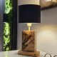 Lampa z drewna oliwnego i żywicy