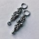 Asymetryczne kolczyki chainmaille ze stali chirurgicznej z cyrkonią – gothic, alternatywne, handmade