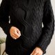 Ciemny sweter S