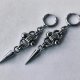 Kolczyki chainmaille z długimi kolcami – stal chirurgiczna | gothic, industrial, alternative