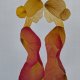 Blisko siebie – oryginalny obraz z suszonych kwiatów 21 × 30 cm
