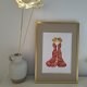 Blisko siebie – oryginalny obraz z suszonych kwiatów 21 × 30 cm