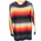 Kolorowy sweter dłuższy H&M miękki 40 pasy paski półgolf