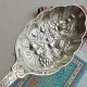 Antique Serving Spoon Repousse Embossed Berry Spoon Large Heavy