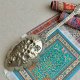 Antique Serving Spoon Repousse Embossed Berry Spoon Large Heavy