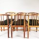 Komplet 6 krzeseł tekowych, Mid Century, Dania lata 70