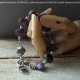 PURPLE-GREEN bransoletka z zoisytu z rubinem i srebra