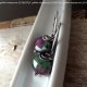 PURPLE-GREEN kolczyki z zoisytu z rubinem i srebra