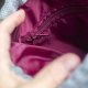 Szara listonoszka z kominem z plecionki i weluru w kwiaty i kolibry – handmade