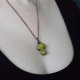 Wisiorek grzybek chalcedon zielony las jesień rękodzieło piękny