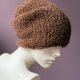 ALPACA BOUCLE * EFEKTOWNA ZIMOWA CZAPKA * CZEKOLADA * BRĄZOWA