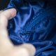 Granatowa listonoszka z kominem z weluru w figi – handmade, unikat