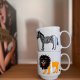 Kubek kolekcjonerski zebra Chodzież II połowa XX w.