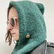 Ręcznie robiona balaclava miękki kapturokomin czapka z alpaką