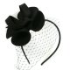 Czarny fascynator 10 cm – elegancka ozdoba do włosów