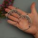 Kolczyki koła lapis lazuli, kółka, wire wrapping, stal chirurgiczna