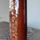 Ceramiczny wazon brązowy porcelit vintage 60s / 70s mid century modern Pruszków PRL made in Poland