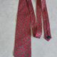 Vintage 90s krawat jedwabny czerwony paisley ręcznie wykonany handmade silk oldmoney classic