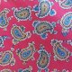 Vintage 90s krawat jedwabny czerwony paisley ręcznie wykonany handmade silk oldmoney classic