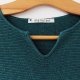 Szmaragdowy sweter vintage bawełna Mansted L