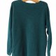 Szmaragdowy sweter vintage bawełna Mansted L
