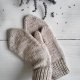 Ręcznie robiony komplet z wełny merino – czapka i jednopalczaste rękawiczki