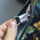 Etui na klucze z czarnego weluru w kwiaty – ciemne kolory, handmade