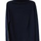 wełna Granatowy sweter vintage Lindberg