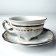 Filiżanka na nóżkach Karolina PRL kobalt i złocenia porcelana Vintage Polski design
