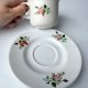 Filiżanka ze spodkiem Tułowice PRL Vintage róże polski design ceramika (4/5)