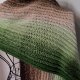 Jesienny szalik unisex / zieleń i brąz