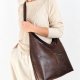 Torba hobo- stara skóra ciemny brąż