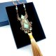 Naszyjnik perfumetka z amazonitem wire wrapping