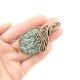 Broszka wire wrapping z kwarcem tytanowym