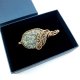 Broszka wire wrapping z kwarcem tytanowym
