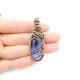 Wisiorek z fioletowym agatem wire wrapping