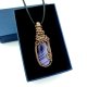 Wisiorek z fioletowym agatem wire wrapping