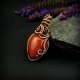 Jaspis mokait wisiorek wire wrapping